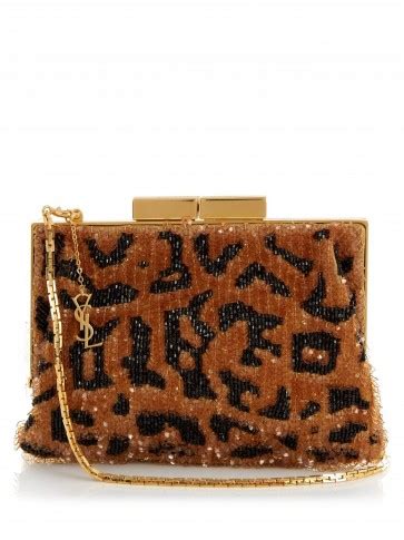 yves saint laurent small sequin leopard bijoux|Saint Laurent Leopard Bag .